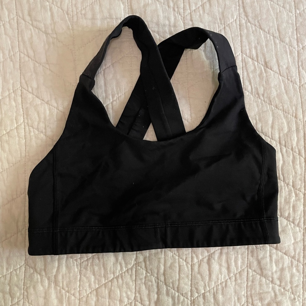Lululemon Athletica Black Cross-Back Sports Bra